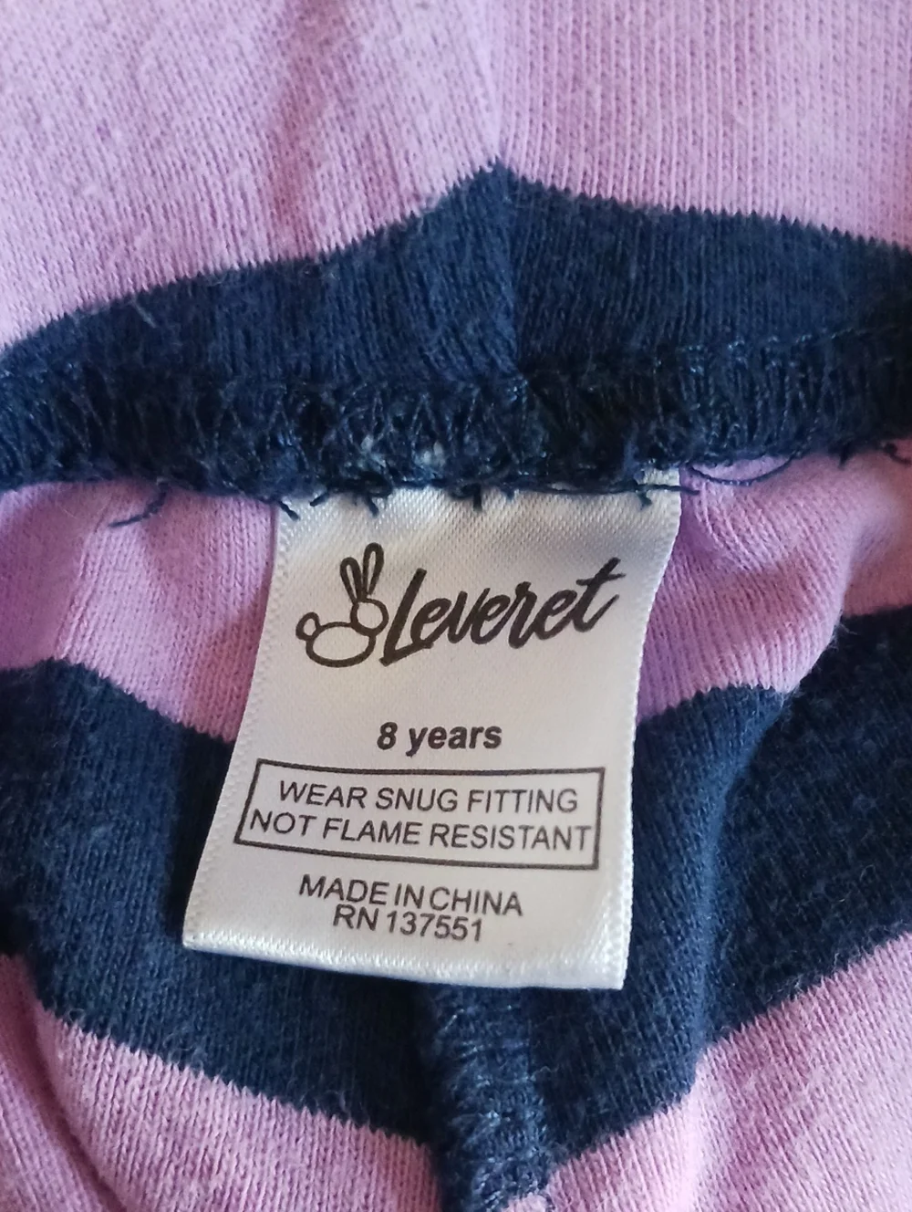 🔴10/$13❗️SALE❗️Striped Pink & Navy Kids Pajama Set - Long Sleeve Top and Pants
